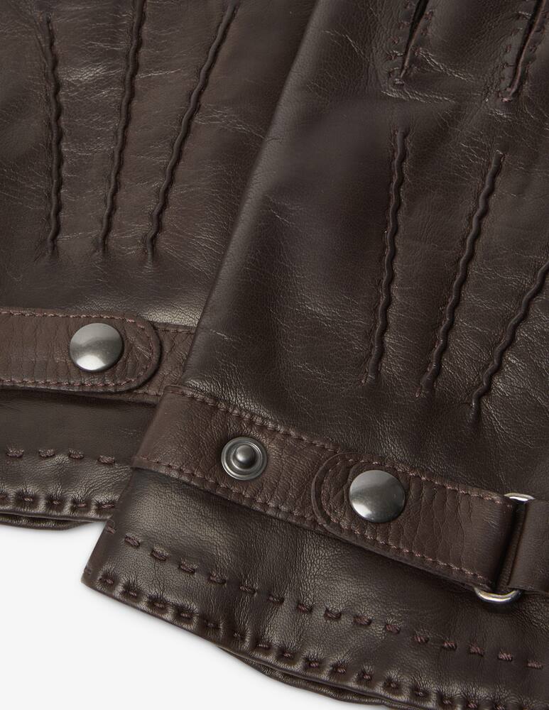 rinascente Rinascente Collection Wool and leather gloves - Black