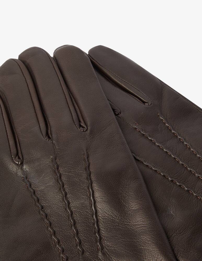 rinascente Rinascente Collection Wool liner leather gloves - Brown