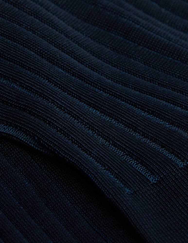 rinascente Church's Vanisè 2 colors - rib knee high socks - Filo Scozia - blue