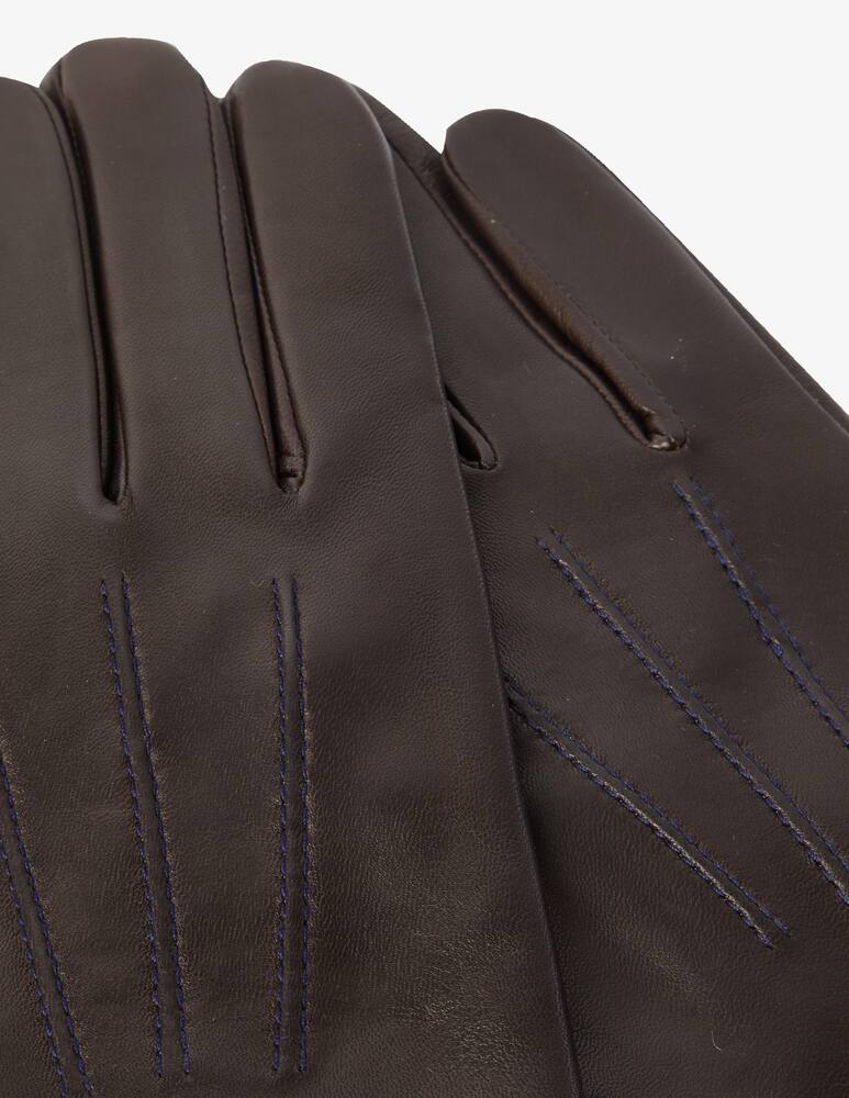 rinascente Rinascente Collection Leather contrast gloves - Black