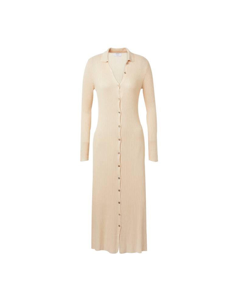 Rinascente Collection Long ribbed cardigan - beige - picture 5