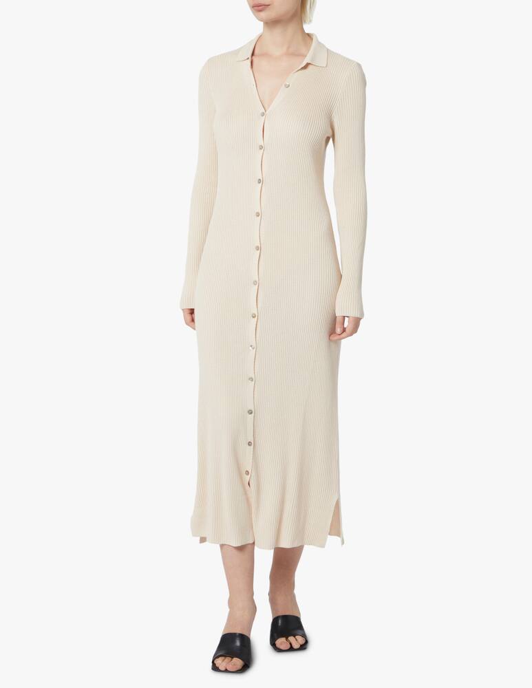 Rinascente Collection Long ribbed cardigan - beige - picture 2