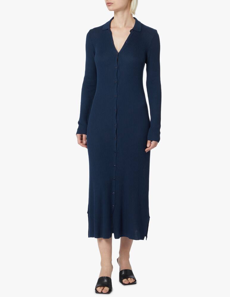 rinascente Rinascente Collection Cardigan lungo a costine - blu