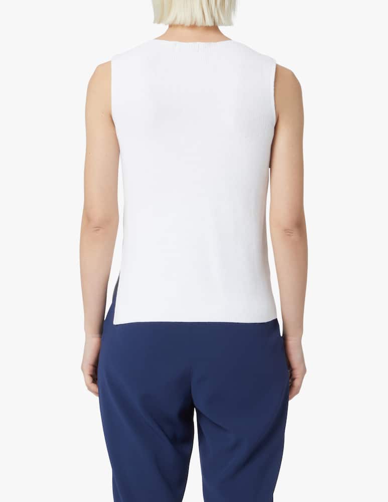 rinascente Rinascente Collection Top senza maniche con spacchi - bianco