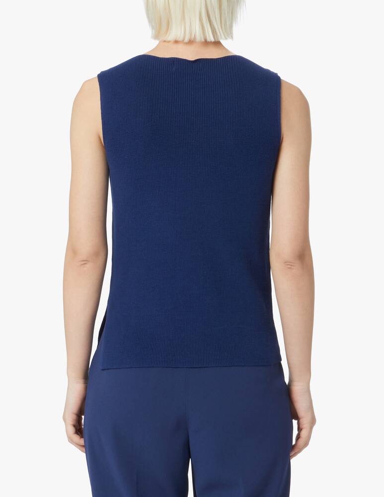 rinascente Rinascente Collection Top senza maniche con spacchi - blu