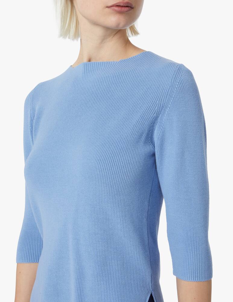 rinascente Rinascente Collection Cotton 3/4 sleeves sweater - light blue