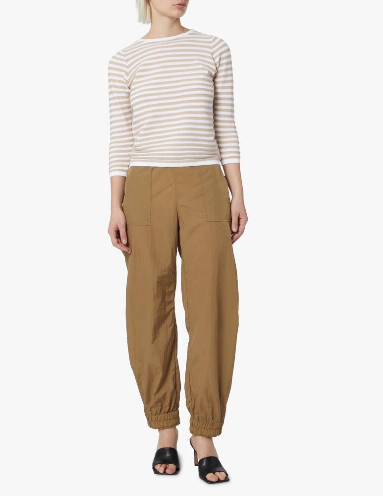 rinascente Rinascente Collection Cotton sweater with boat neck and 3/4 sleeves - beige