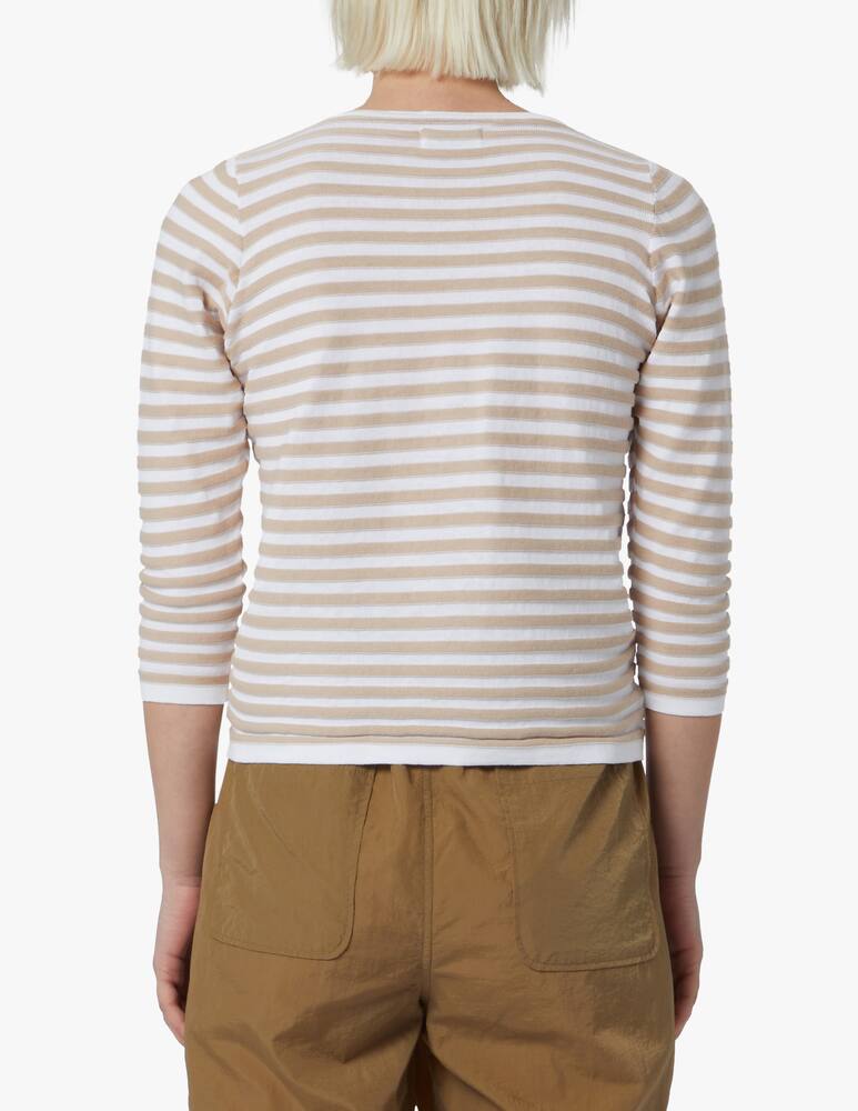 rinascente Rinascente Collection Cotton sweater with boat neck and 3/4 sleeves - beige