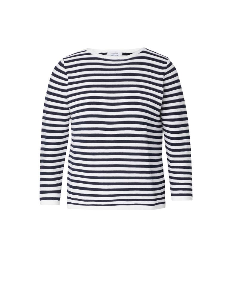 rinascente Rinascente Collection Maglia in cotone con scollo a barca e manica a 3/4 - bianco