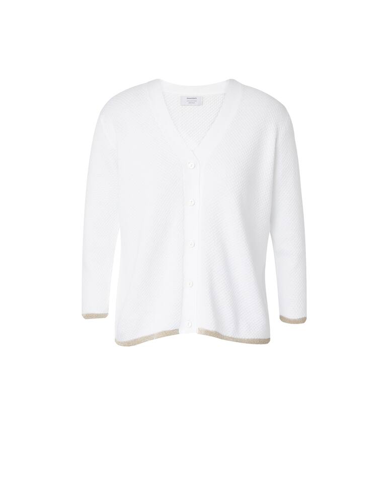rinascente Rinascente Collection Cotton cardigan with lurex detail - white