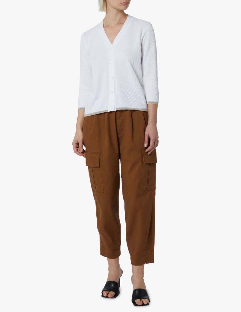 rinascente Rinascente Collection Cotton cardigan with lurex detail - white