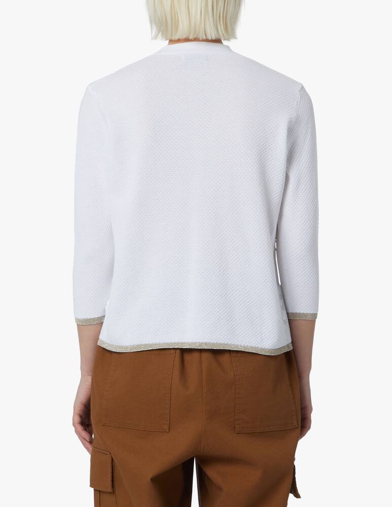 rinascente Rinascente Collection Cotton cardigan with lurex detail - white