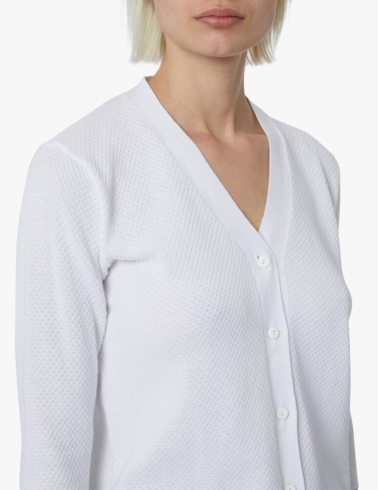 rinascente Rinascente Collection Cotton cardigan with lurex detail - white