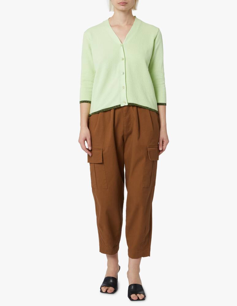 rinascente Rinascente Collection Cardigan in cotone con dettaglio lurex - verde