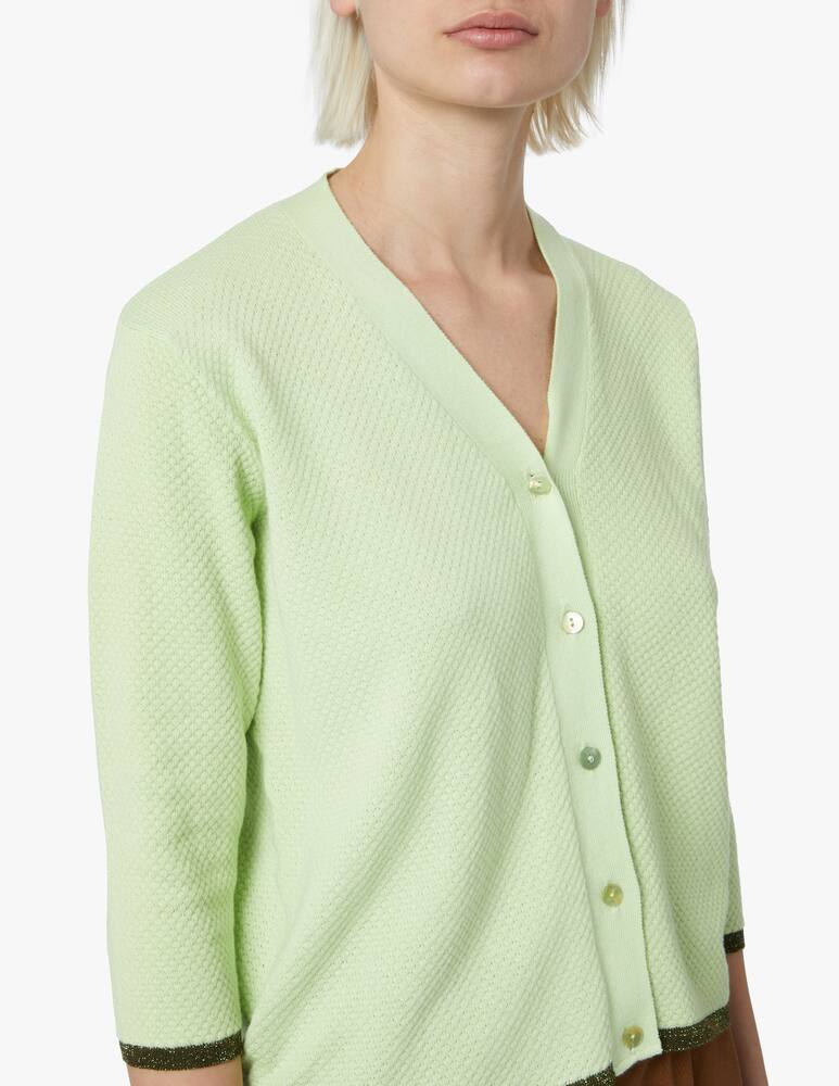 rinascente Rinascente Collection Cardigan in cotone con dettaglio lurex - verde