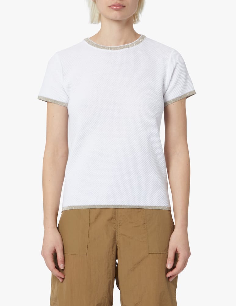 Rinascente Collection Maglia a girocollo con maniche corte - bianco - immagine 1 Rinascente Collection Maglia a girocollo con maniche corte - bianco - immagine 1