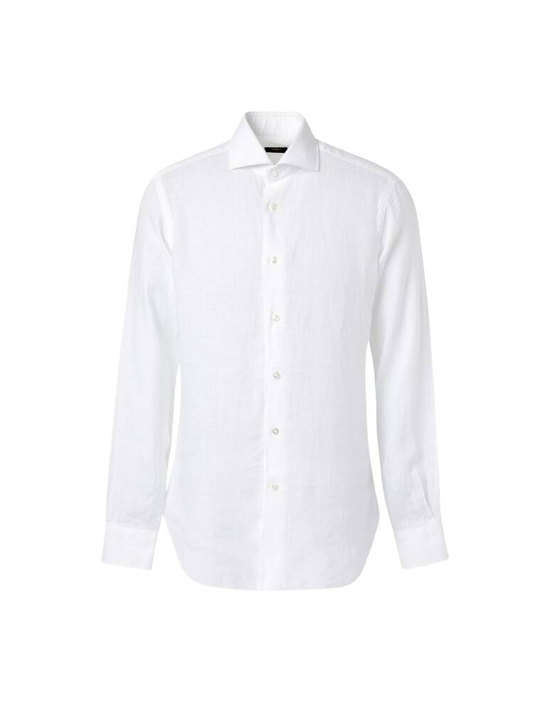 rinascente Barba Napoli Camicia in lino culto - bianco