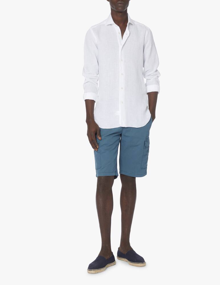 rinascente Barba Napoli Camicia in lino culto - bianco