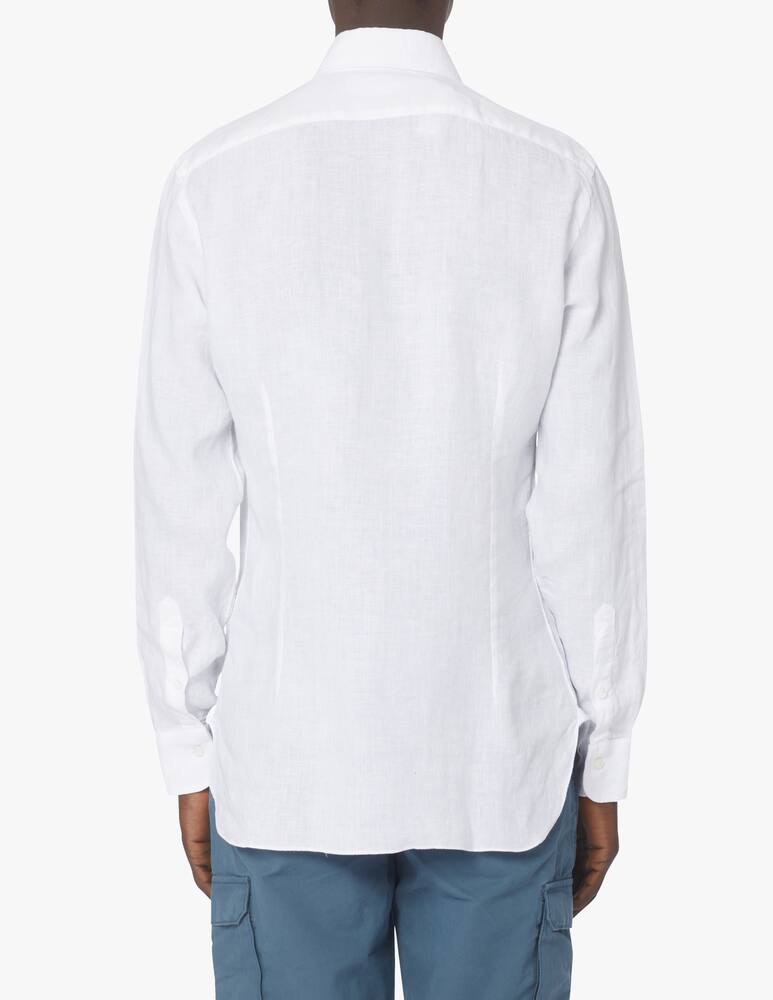 rinascente Barba Napoli Camicia in lino culto - bianco