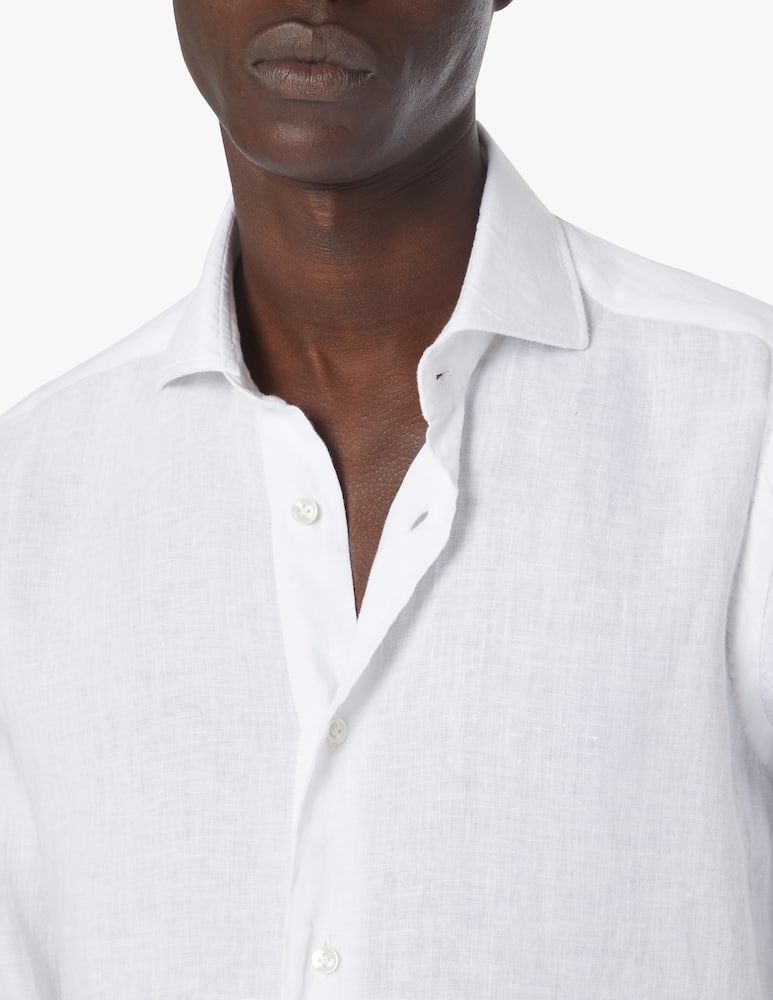 Barba Napoli Camicia in lino culto - bianco - immagine 4 Barba Napoli Camicia in lino culto - bianco - immagine 4