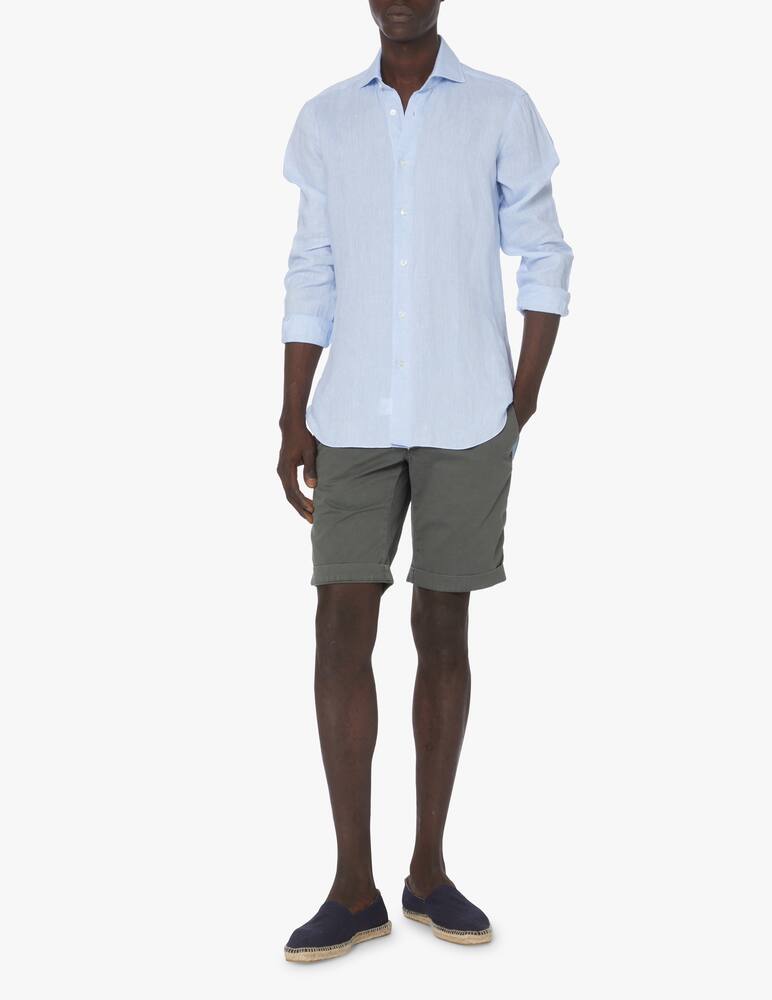 Barba Napoli Camicia in lino culto - azzurro - immagine 2