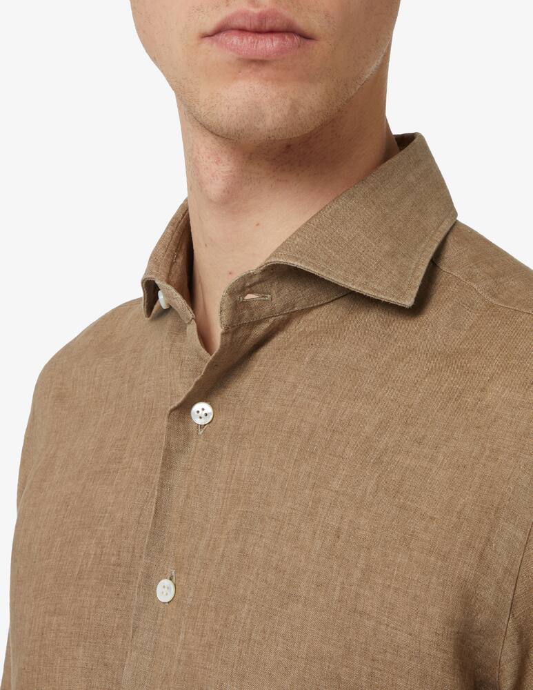 rinascente Barba Napoli Cult delave linen shirt - beige