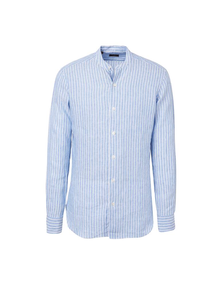 rinascente Barba Napoli Guru striped linen shirt - blue