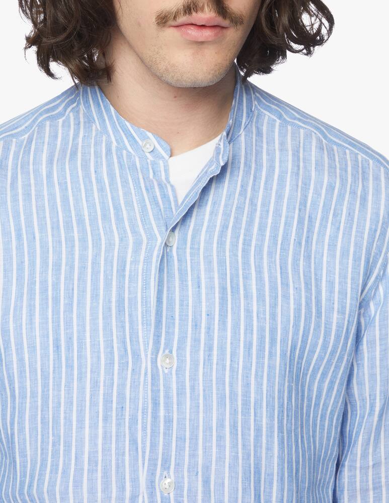 rinascente Barba Napoli Guru striped linen shirt - blue