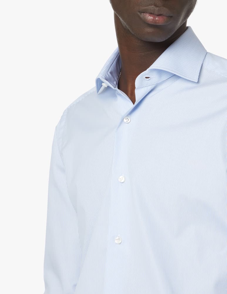 rinascente Barba Napoli Camicia bastoncino popeline - azzurro