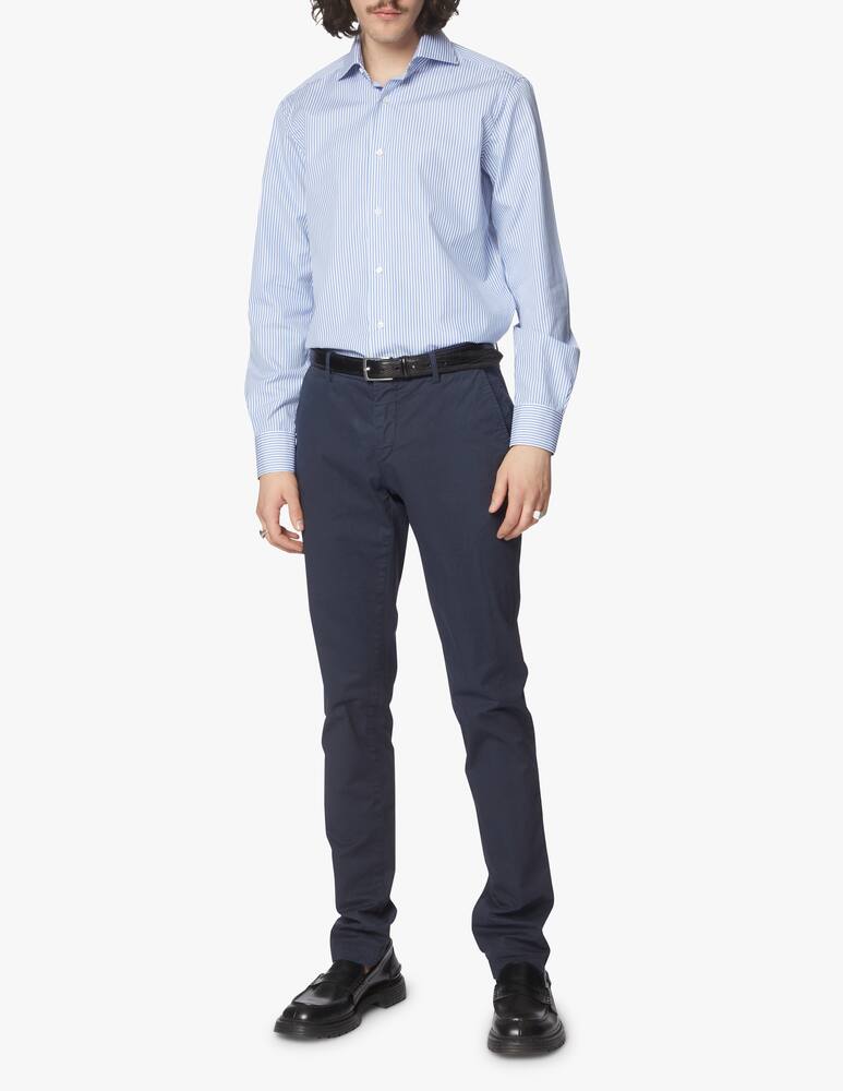 rinascente Barba Napoli Poplin striped shirt - light blue