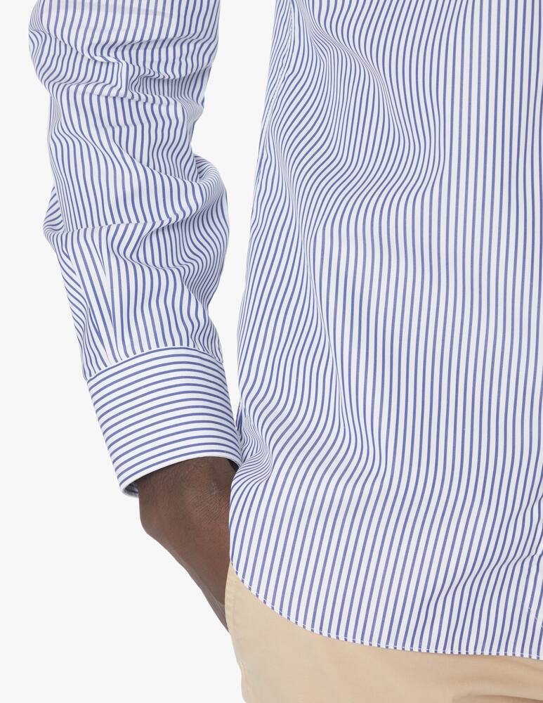 rinascente Barba Napoli Camicia bastoncino popeline - blu