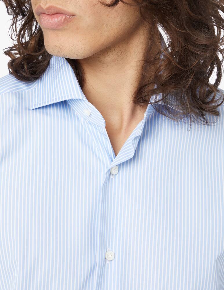 rinascente Barba Napoli Camicia bastoncino popeline - azzurro