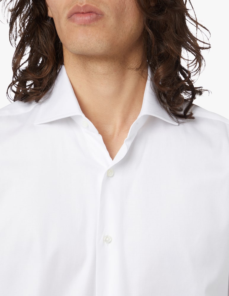 Barba Napoli Camica oxford light - bianco - immagine 4 Barba Napoli Camica oxford light - bianco - immagine 4