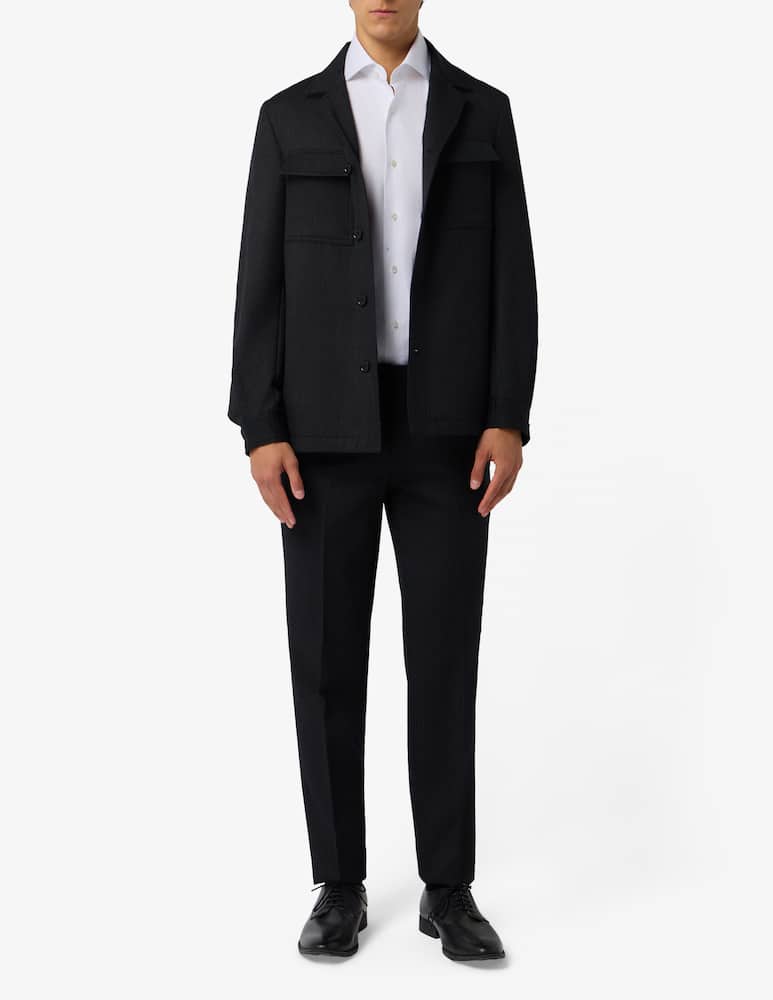 rinascente Sartoria Italiana Wool cover trousers with adjustable structure