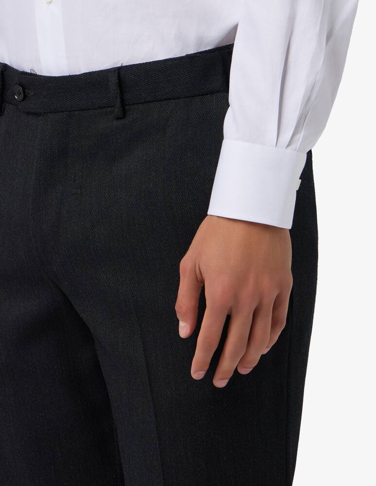 rinascente Sartoria Italiana Wool cover trousers with adjustable structure