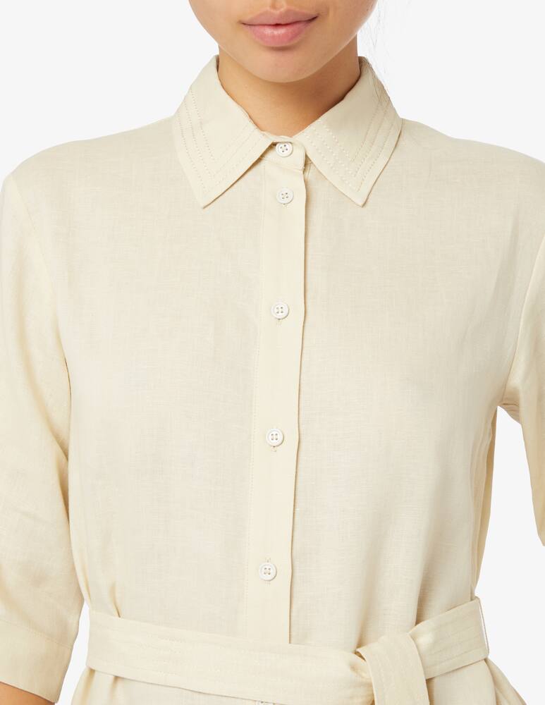 MM by MaxMara Abito chemisier in lino Prugna Max Mara - immagine 4 MM by MaxMara Abito chemisier in lino Prugna Max Mara - immagine 4