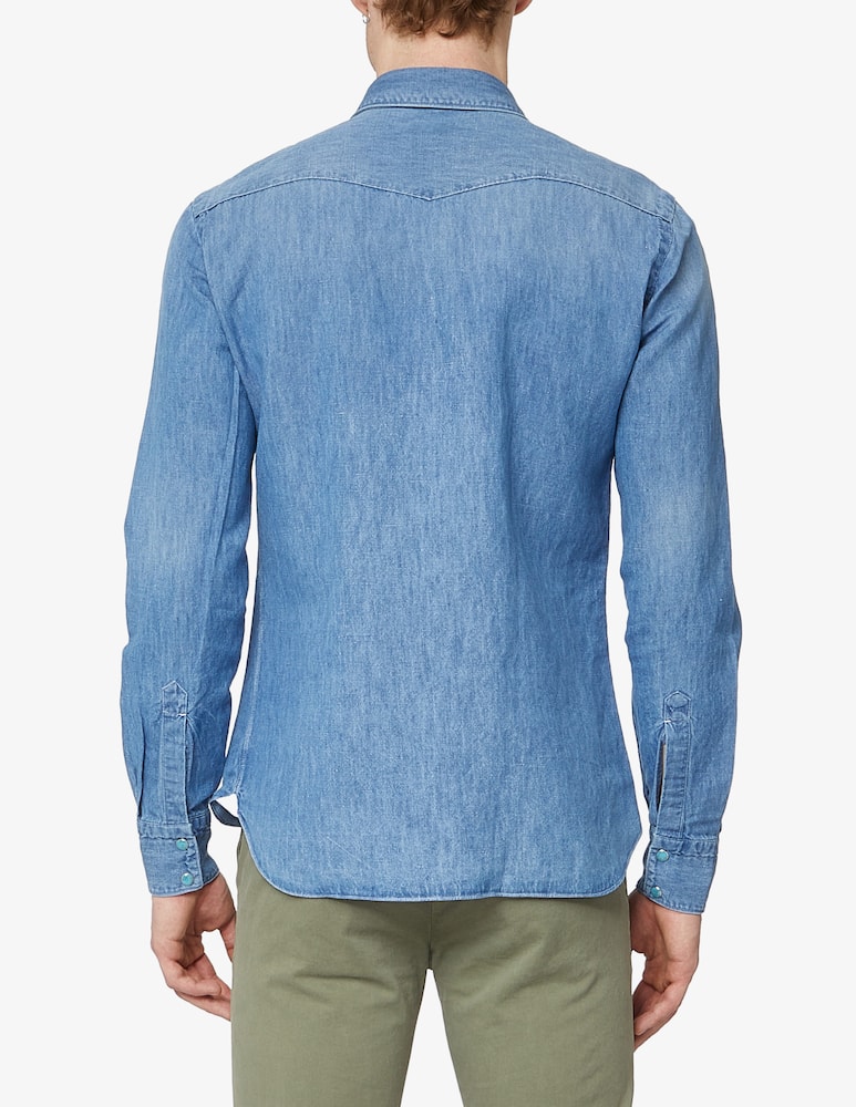 rinascente Barba Napoli Camicia western - blu