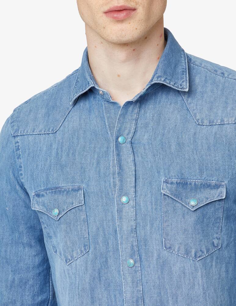 rinascente Barba Napoli Camicia western - blu