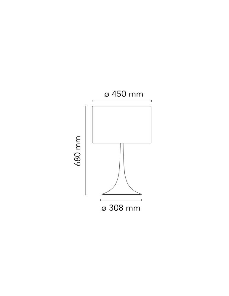 rinascente Flos SPUN LIGHT T2 Lampada Da Tavolo - Nero
