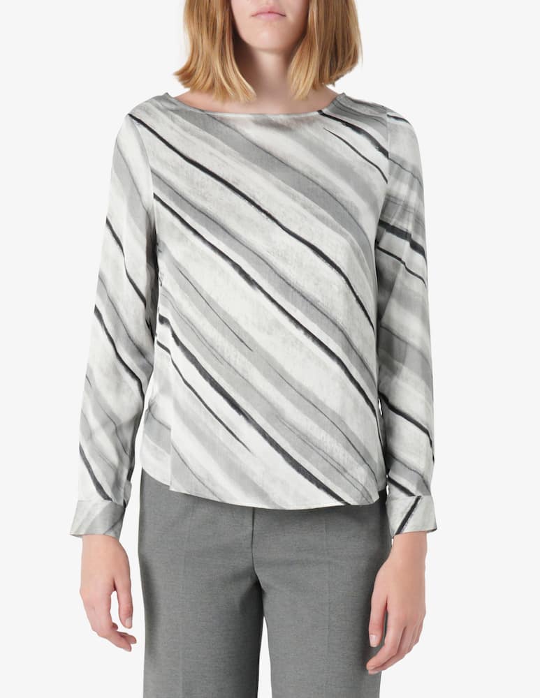 rinascente Elizabeth Ascot Diagonal stripe blouse