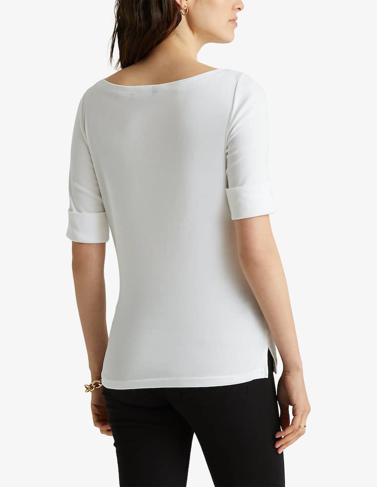 rinascente Lauren Ralph Lauren Judy cotton boatneck top