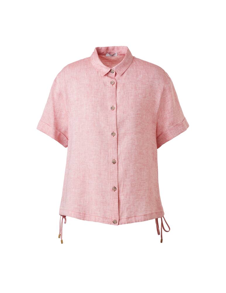rinascente Peserico Camicia in  lino con coulisse over - rosa