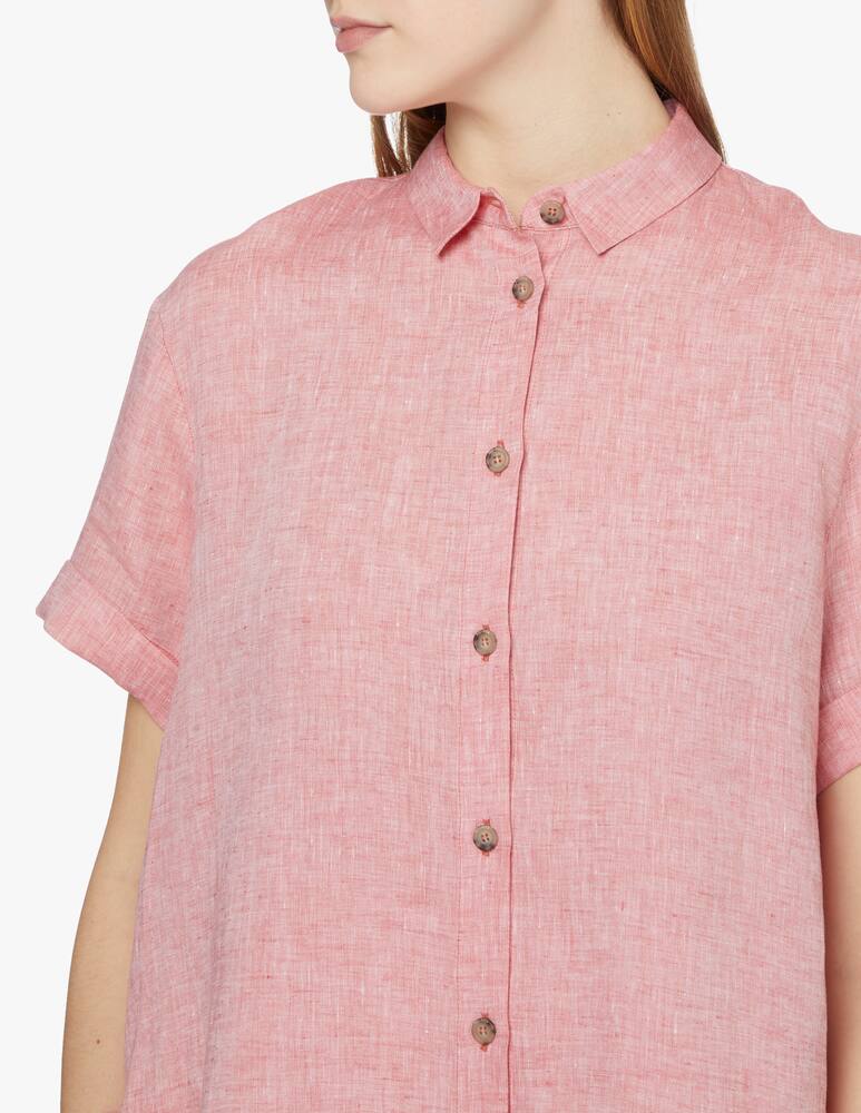 rinascente Peserico Camicia in  lino con coulisse over - rosa