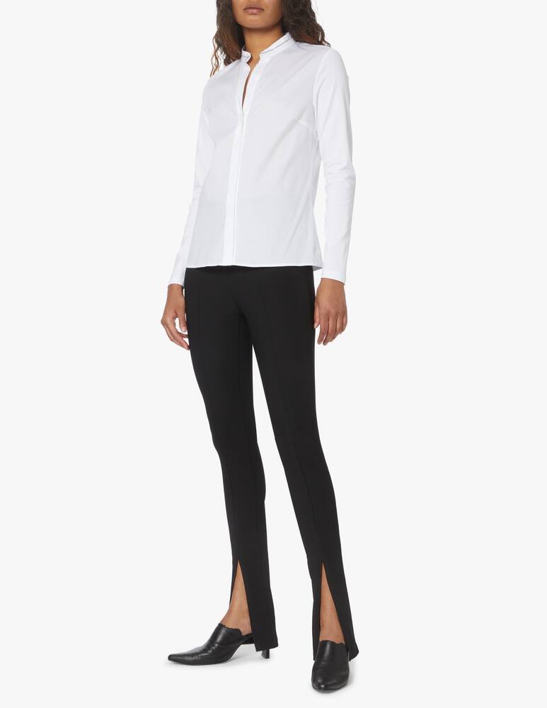 rinascente Peserico Camicia collo alla coreana in cotone - bianco