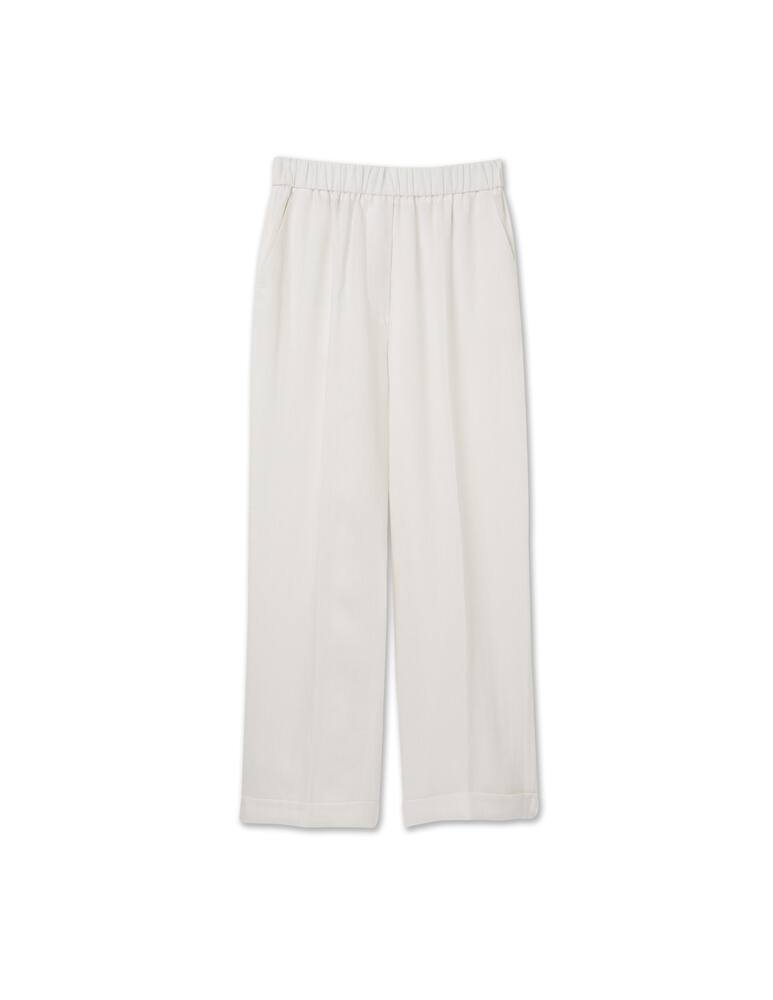 rinascente Peserico Palazzo trousers with elasticated waist - white