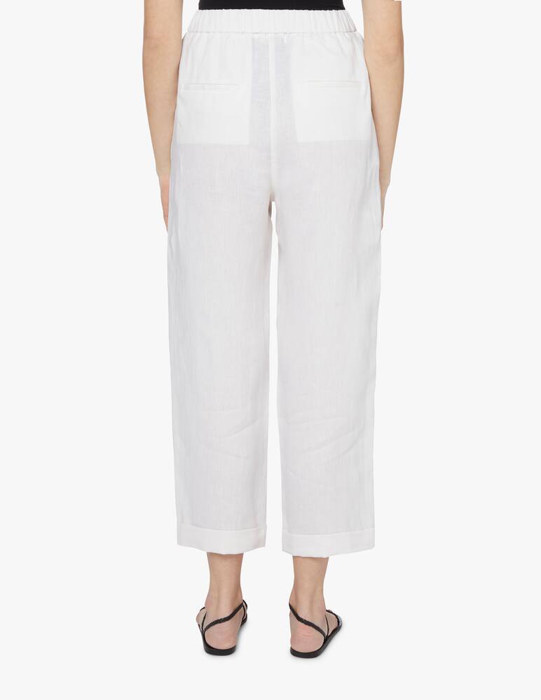 rinascente Peserico Palazzo trousers with elasticated waist - white
