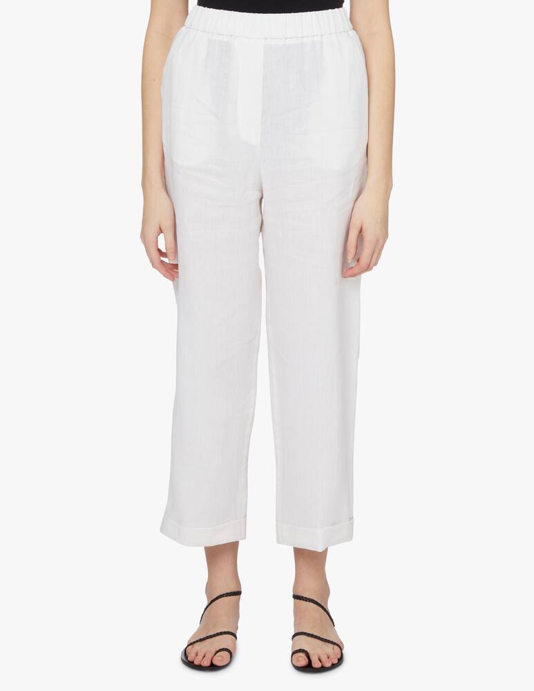 rinascente Peserico Palazzo trousers with elasticated waist - white