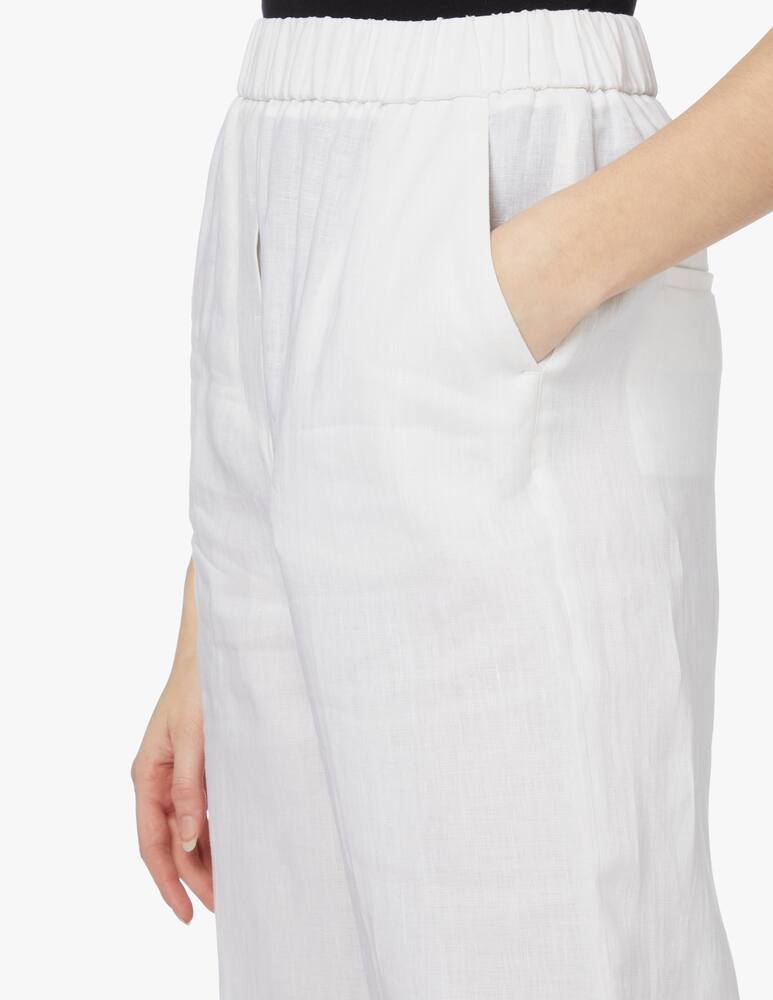 rinascente Peserico Palazzo trousers with elasticated waist - white