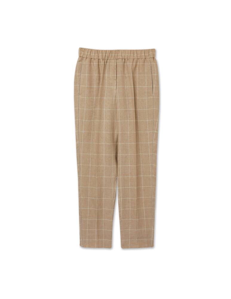 rinascente Peserico Slim-fit trousers with elasticated waist - beige