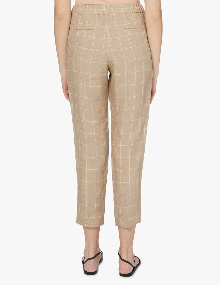 rinascente Peserico Slim-fit trousers with elasticated waist - beige